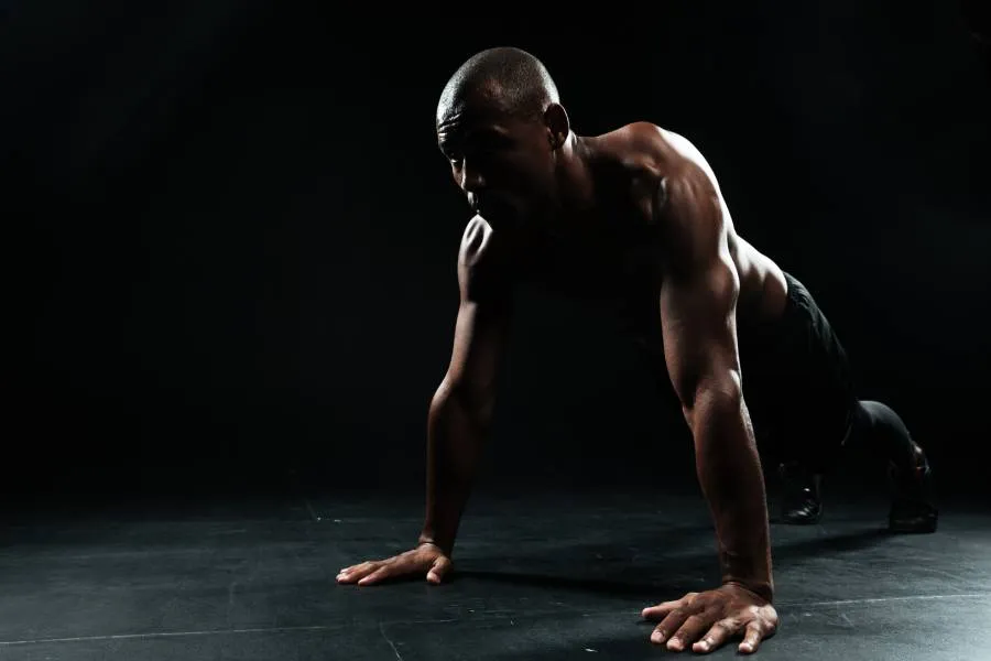 Image of a man doing push ups